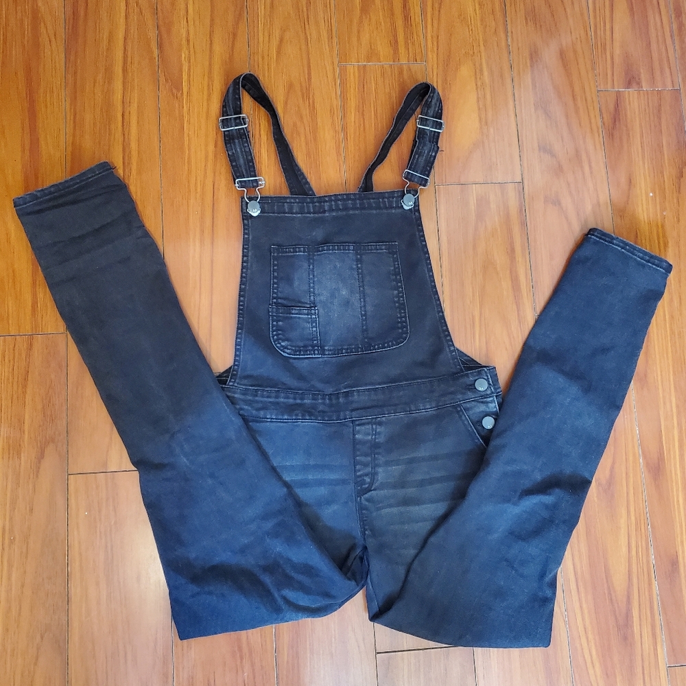 Mossimo black denim overalls